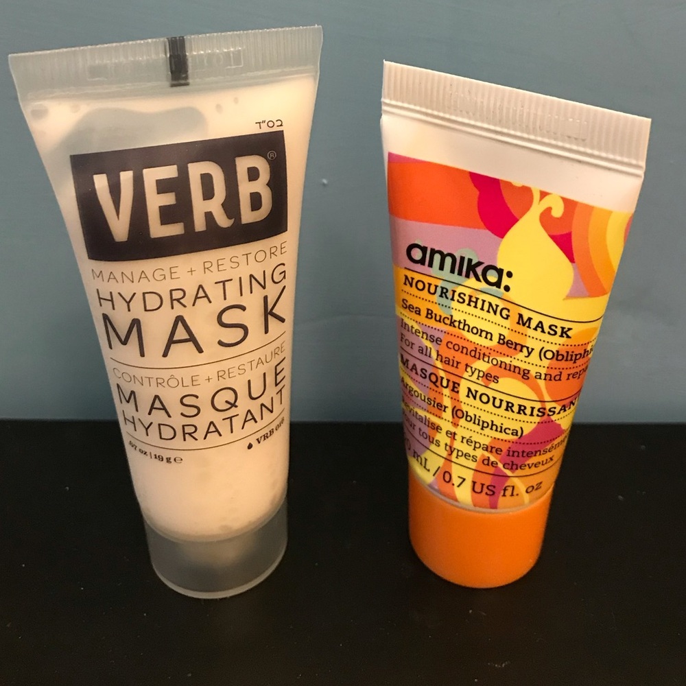 Hair mask bundle: Verb and amika travel size